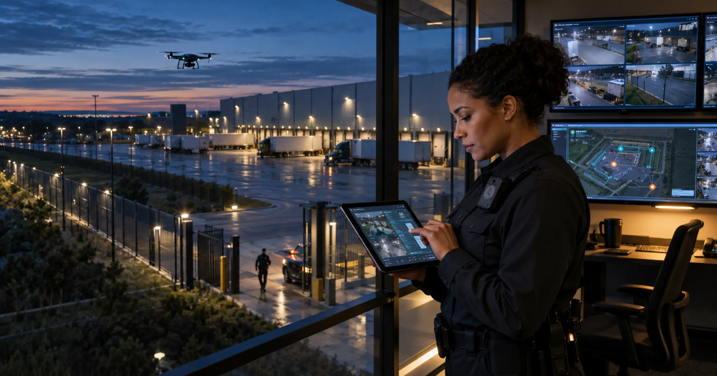 Tecnología de seguridad que permite ahorrar mano de obra, como los drones y el análisis de vídeo