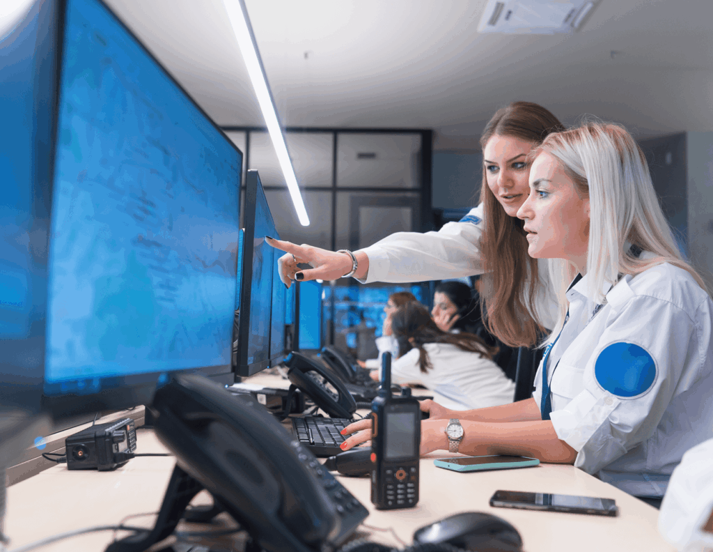 security guard training inside command center