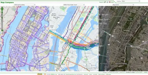 5 Intelligence Gathering Tools To Improve Your Security Risk Assessments 11 Map Compare tool showing side-by-side satellite views of a property