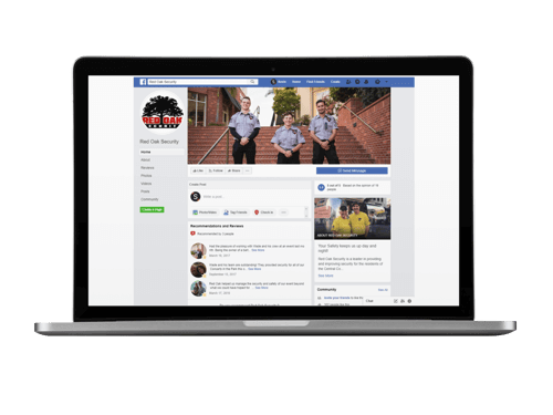 Digital Marketing Tips For The Modern Security Company 11 Example Facebook page for a security company