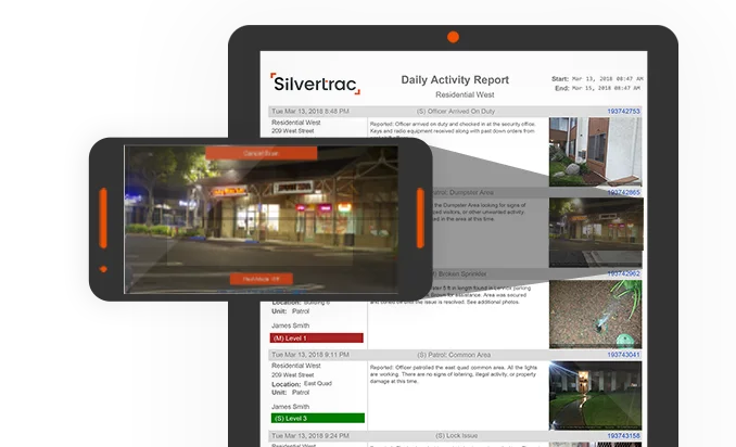 Silvertrac 3 Silvertrac incident report with photo evidence and a Daily Activity Report
