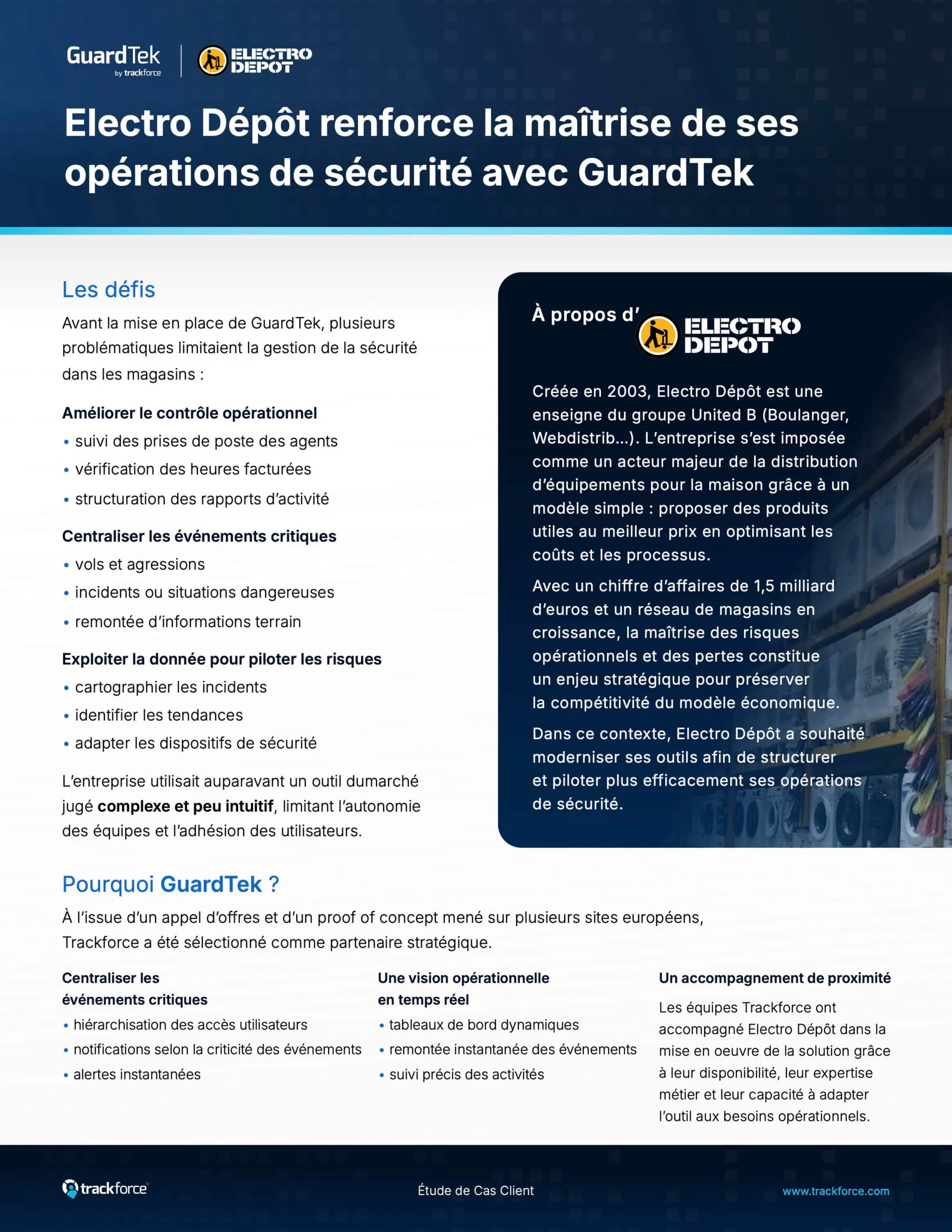Electro Dépôt Strengthens Control Of Its Security Operations With Guardtek 10 Electro Depot store network security operations with GuardTek