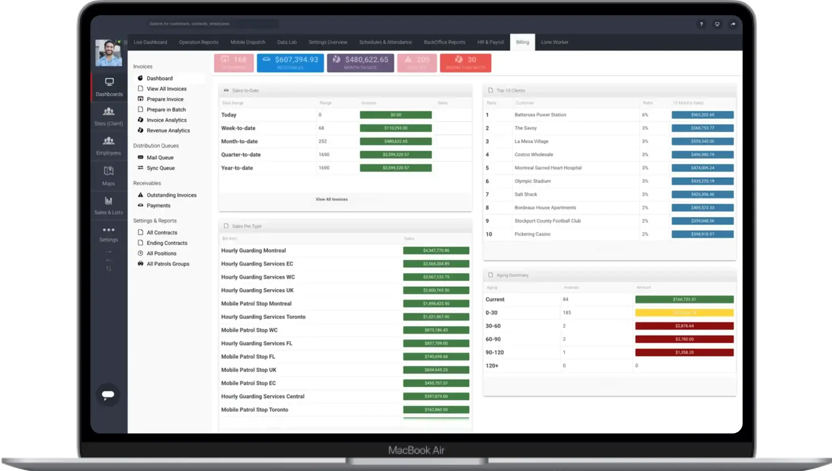 Back Office Operating System Suite 1 TrackTik Back Office Operating System 1