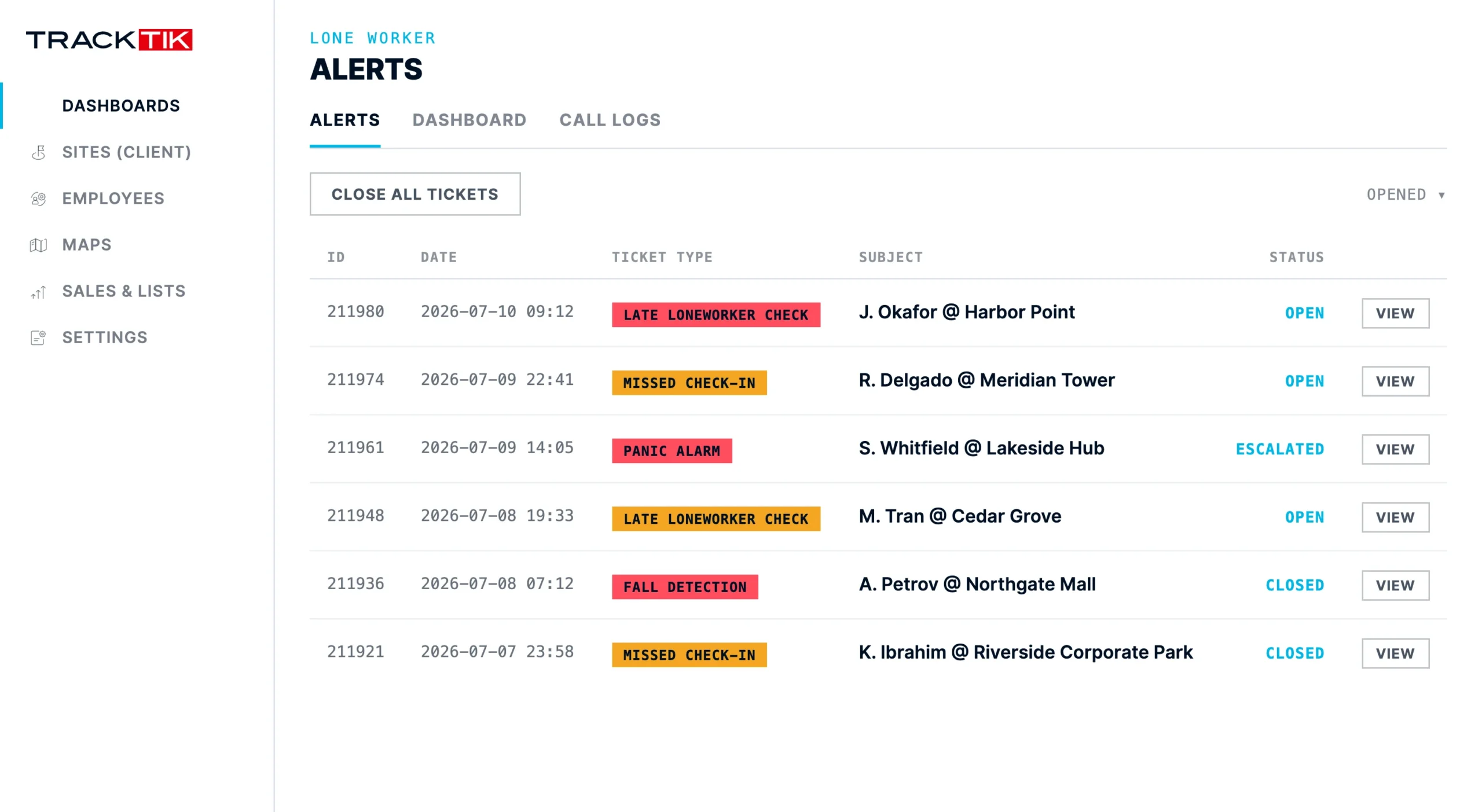 Security Guard Dispatch 4 Automated dispatch alert with customizable email and push notification settings