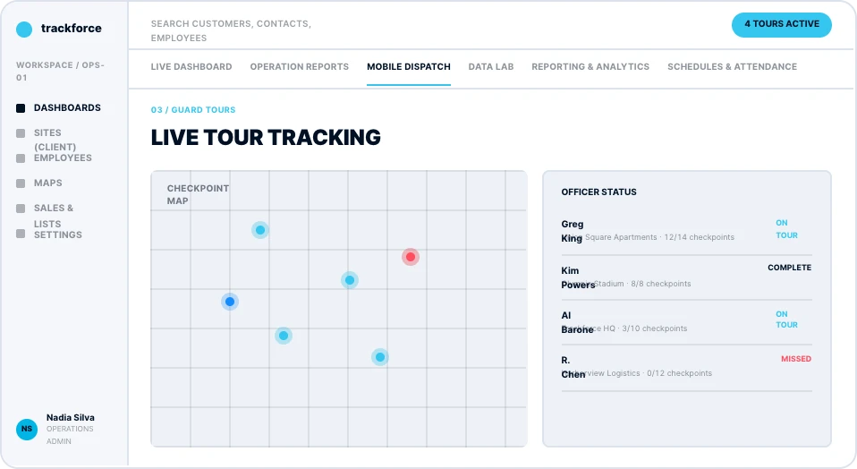 Guard Management 3 tracktik guard management live guard tour tracking