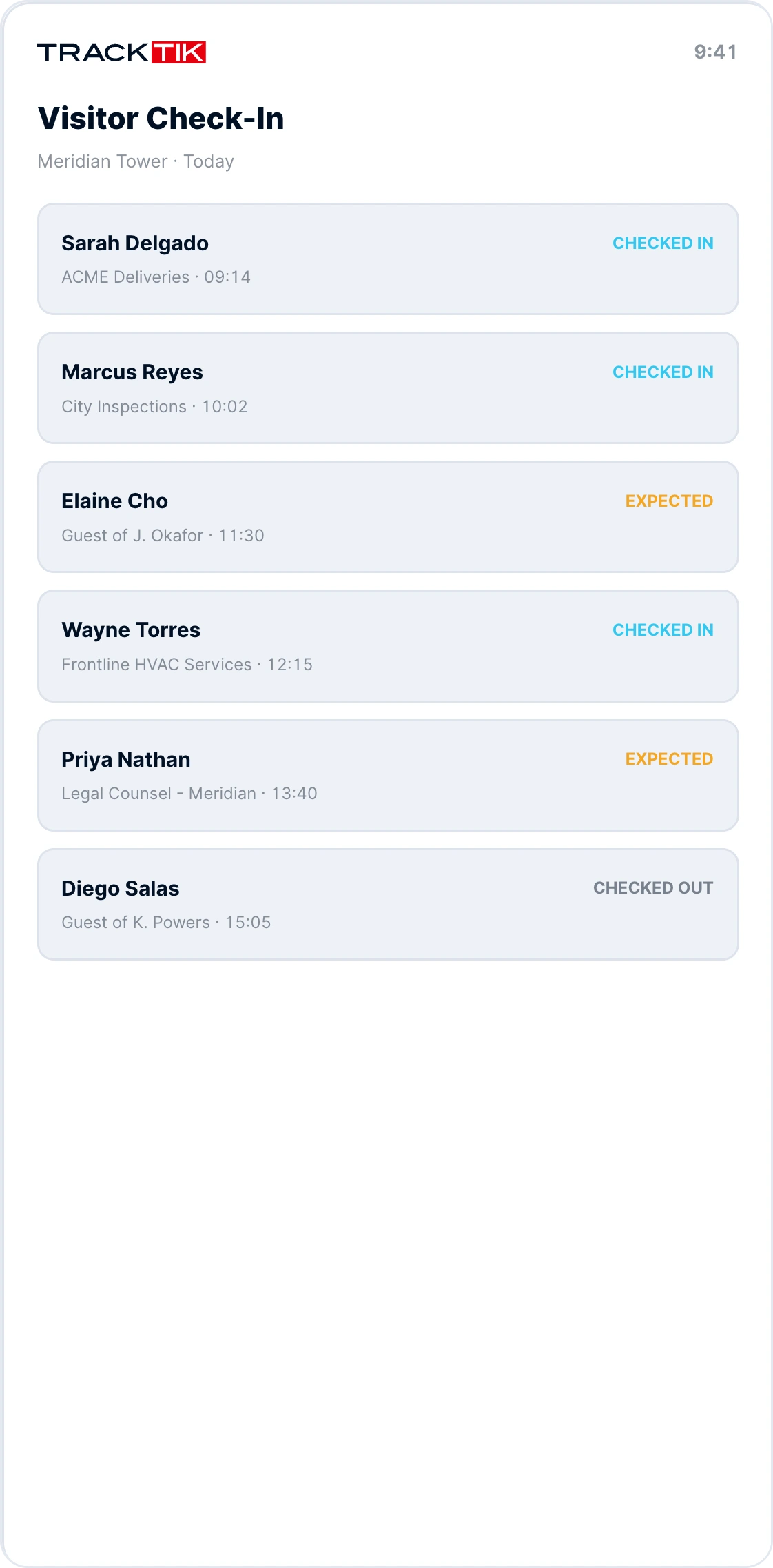 Guard Management 6 tracktik guard management visitor check in app