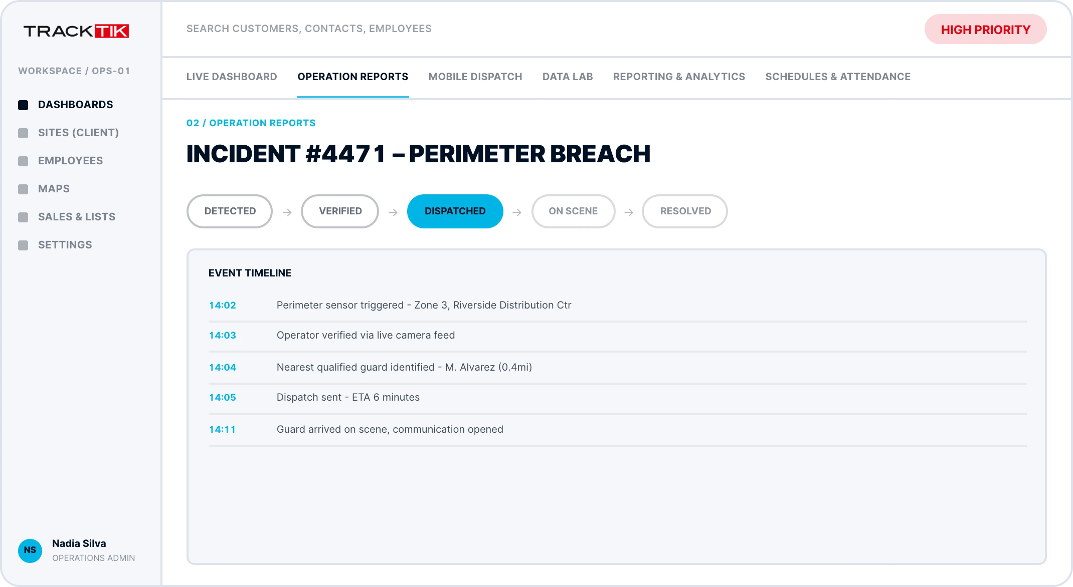 Command Center 2 tracktik security incident lifecycle management software